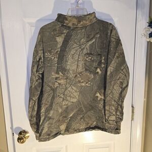 Vtg Sasquatch Made In USA Mens L Camo Advantage Turtleneck Long Sleeve Shirt